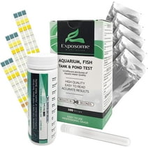 Exposome BioSciences 10-in-1 Test Strips Freshwater and Saltwater Aquarium Test Strips 100-Count Box