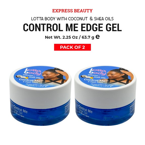 Express Beauty Edge Control Lottabody with Coconut & Shea Oils Control Me Edge Gel - 2.25 oz (2 Pack)