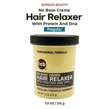 Express Beauty Hair Relaxer TCB No Base Creme Hair Relaxer with Protein and DNA (Regular) - 7.5 oz