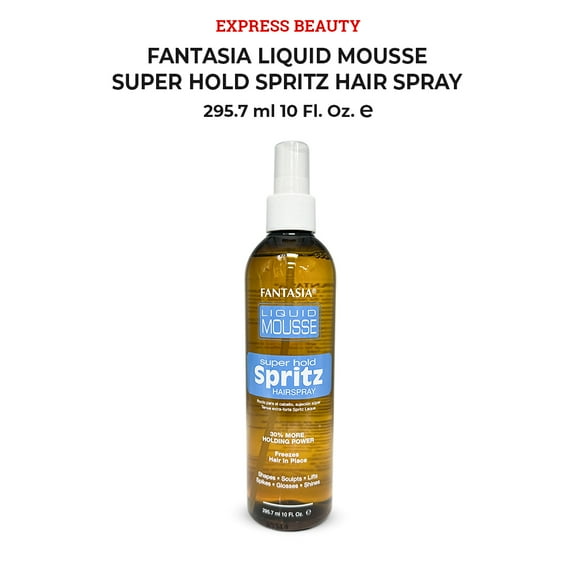 Express Beauty Liquid Mousse Fantasia Liquid Mousse Super Hold Spritz Hairspray 30% More Holding Power - 10 fl oz