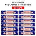 thumbnail image 1 of Express Beauty Nag Champa Incense Sticks, Authentic Agarbatti for Relaxation and Non-Toxic Incense - (12 Pack Set), 1 of 5