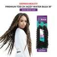 thumbnail image 1 of Express Beauty Premium Too 2X Jazzy Water Bulk Boho Braids Human Hair & Fiber Blend 18" Inch (1 Jet Black), 1 of 5