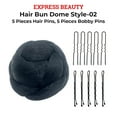 thumbnail image 1 of Express Beauty Synthetic Chignon Hair Piece Updo Braided Hair Bun Dome Wig Clip In Hair Buns Extensions for Women with 10pcs Hair Buddy Pins - (Hair Bun Dome Style 2) (7027 Medium Brown / Dark Blonde), 1 of 5