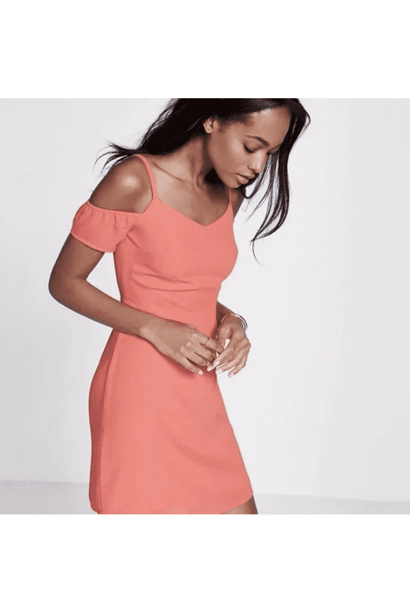 Casual Party Dress: XSmall,Orange