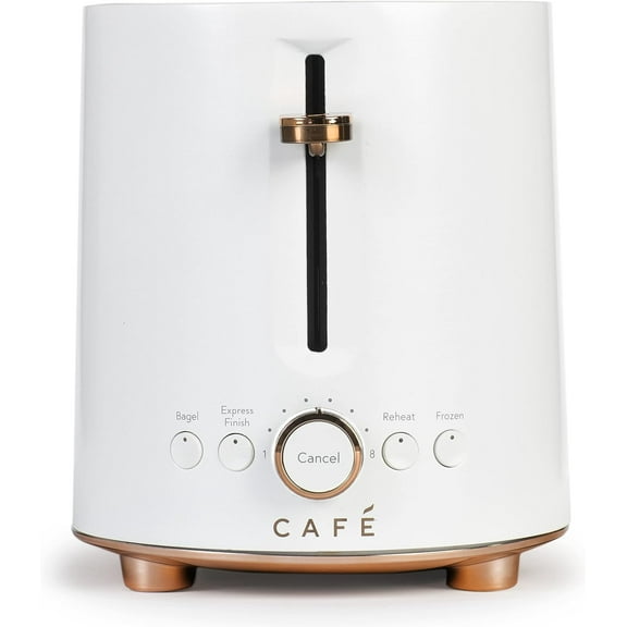 Express Finish 2-Slice Toaster | Extra-Wide Slots, Extra Lift for Waffles, Pastries, Texas Toast & More | 4 Pre-Set Functions, 8 Shade Options | Countertop Kitchen Essentials | Matte White