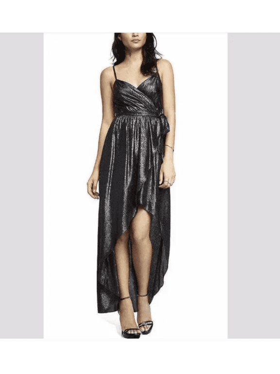 High Low Maci Party Dress Black Shimmer Medium