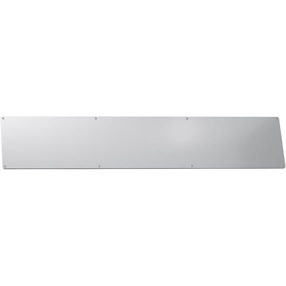 Express KitchQuip 6 in. x 28 in. Stainless Steel Door Kick Plate – 22 Gauge 430#3 Finish with Mounting Screws