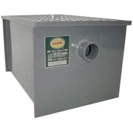 Express KitchQuip Commercial Carbon Steel Grease Trap Interceptor 14lb - PDI Approved - NSF