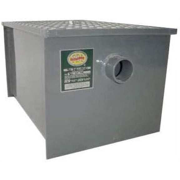 Express KitchQuip 20 lb Commercial Carbon Steel Grease Trap Interceptor | PDI Approved NSF Certified Under-Sink Grease Interceptor for Restaurants Kitchens