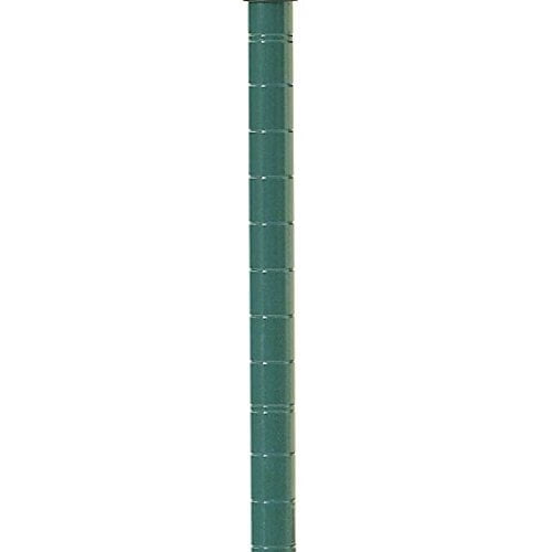 Express KitchQuip Epoxy Green Coated Wire Shelving Shelf with 1 Inch Diameter Shelving Poles - Commercial Grade Storage Rack