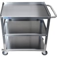thumbnail image 1 of Express KitchQuip Commercial Stainless Steel 3 Shelf Utility Kitchen Metal Cart 24"X15"X33", 1 of 5