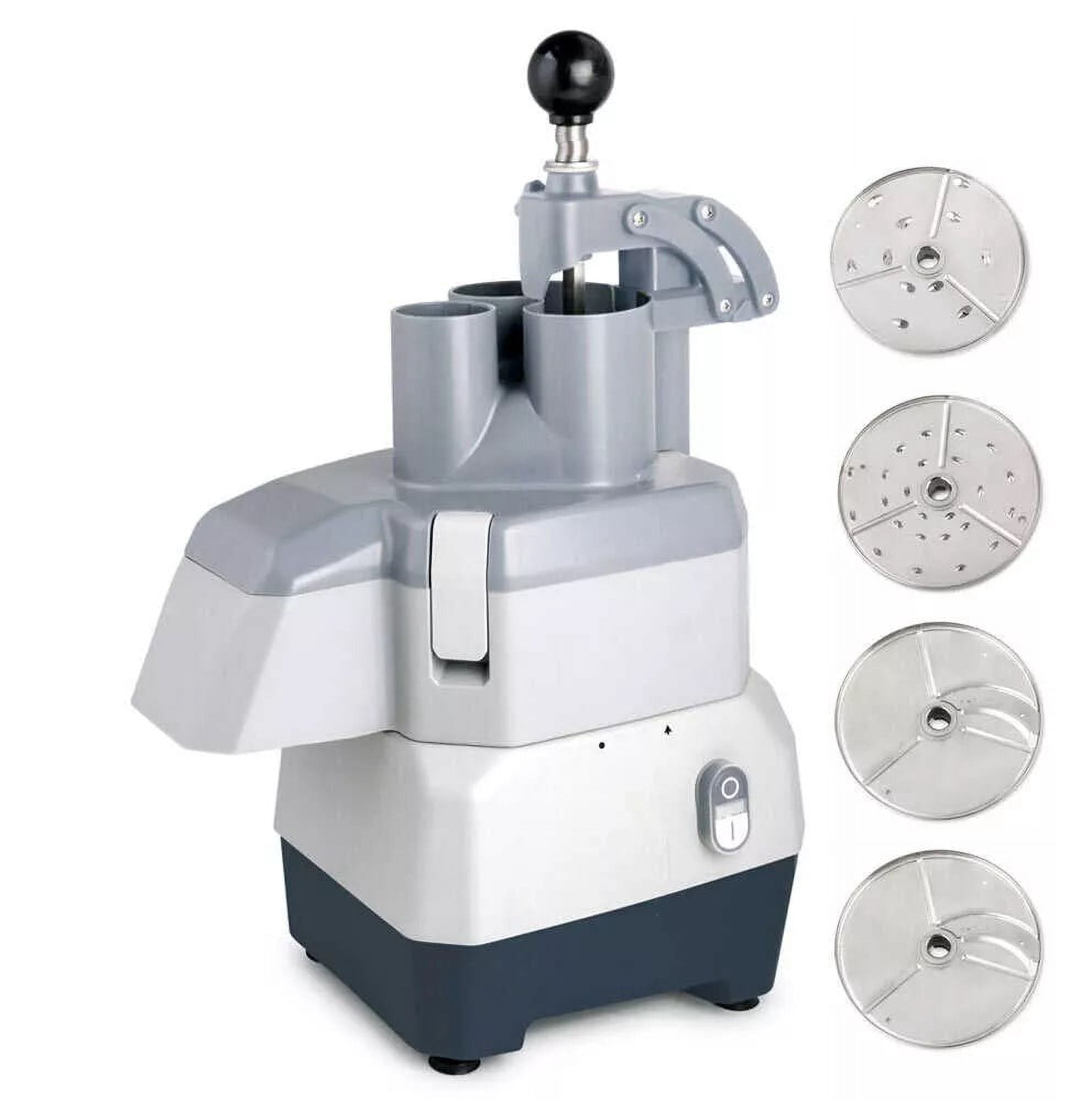 Express KitchQuip Commercial Continuous Feed Food Processor - 1 HP Vegetable Cutter with 4 Discs | NSF Certified Prep Machine