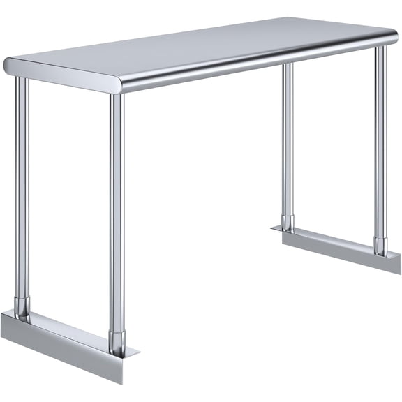 Express KitchQuip Stainless Steel Single Overshelf for 30" Long Prep Table. 12" Wide x 30" Long x 18" High