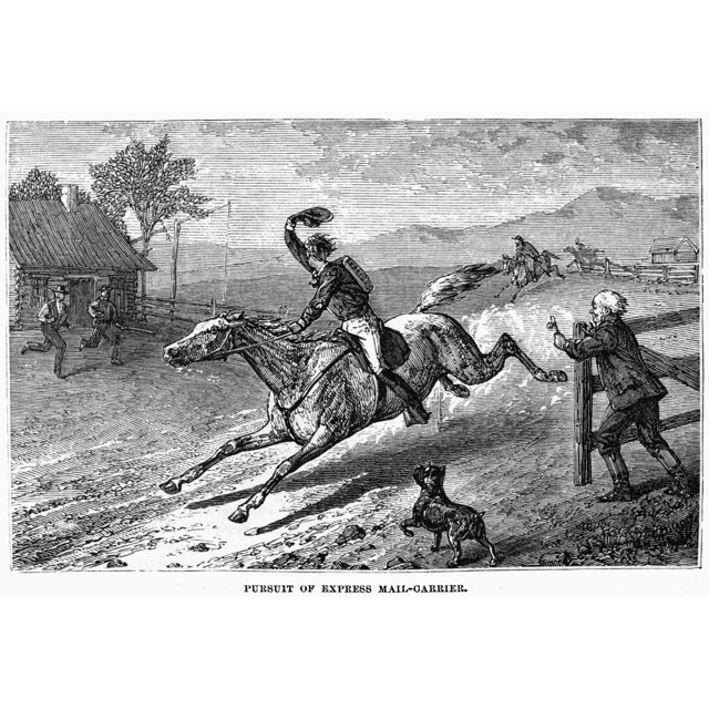 Express Mail 1840S. Na Mail Carrier From Henry Wells' Express Service