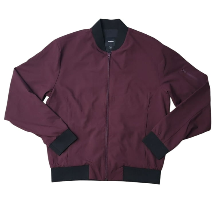 Express Men's Lightweight Long Sleeve Full Zip Bomber Jacket