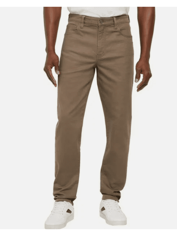 Men's Slim Fit Denim Pants Brown 30x30