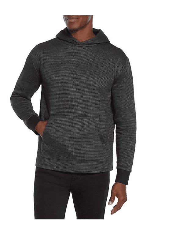 Men's Textured Hoodie Black X-Large