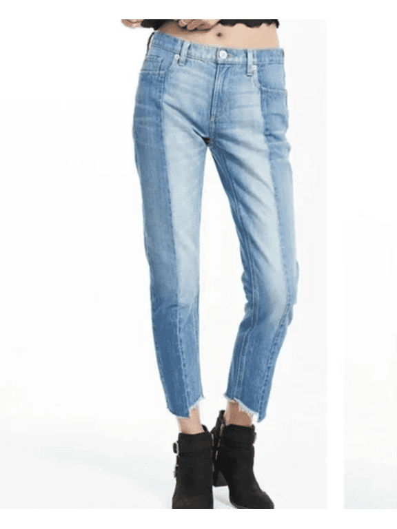 Mid Rise Ankle Jean Leggings Half Blue Size 8