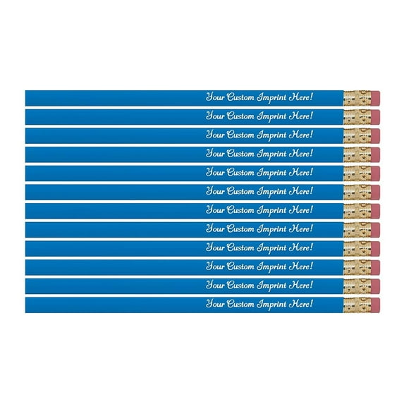 Express Pencils Round with Non Smear Eraser, #2 HB Lead, Assorted Colors, 12 Count, 12 Pack