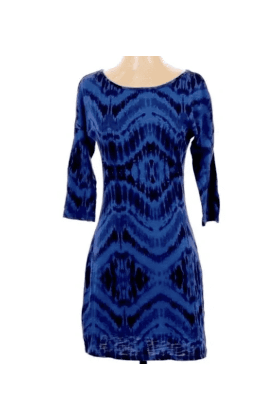 Ruched detail Black/Blue Small Dress Small