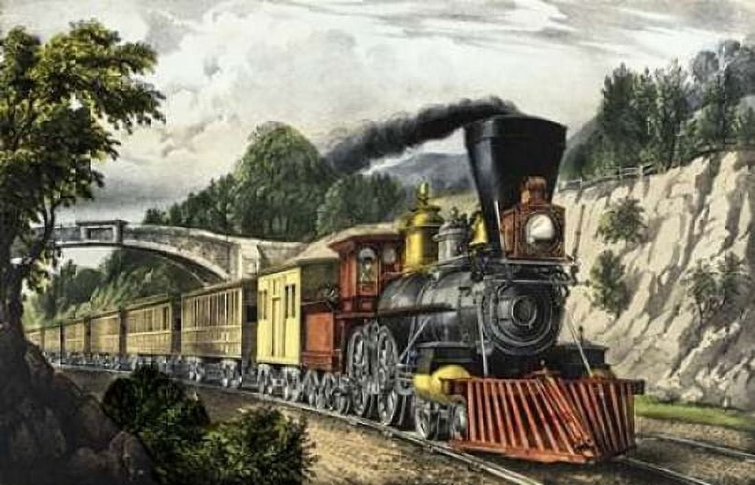 Express Train Canvas Art - Currier and Ives (24 x 36)