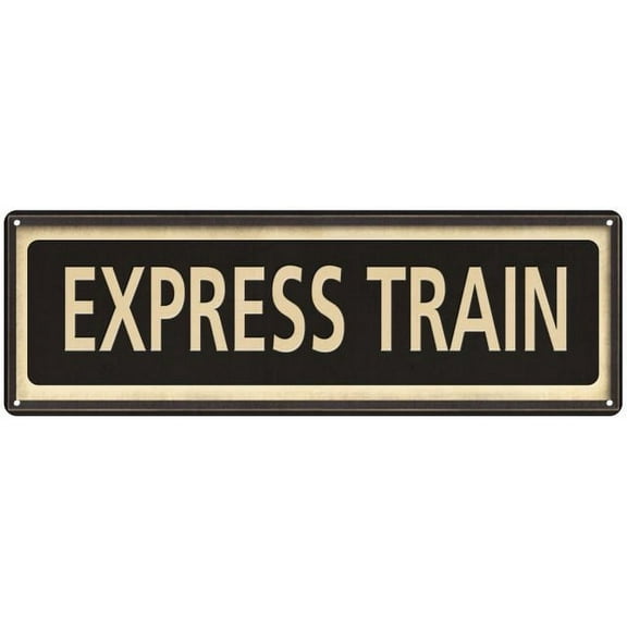 Express Train Vintage Looking Metal Sign Home Decor 8x24 108240066030