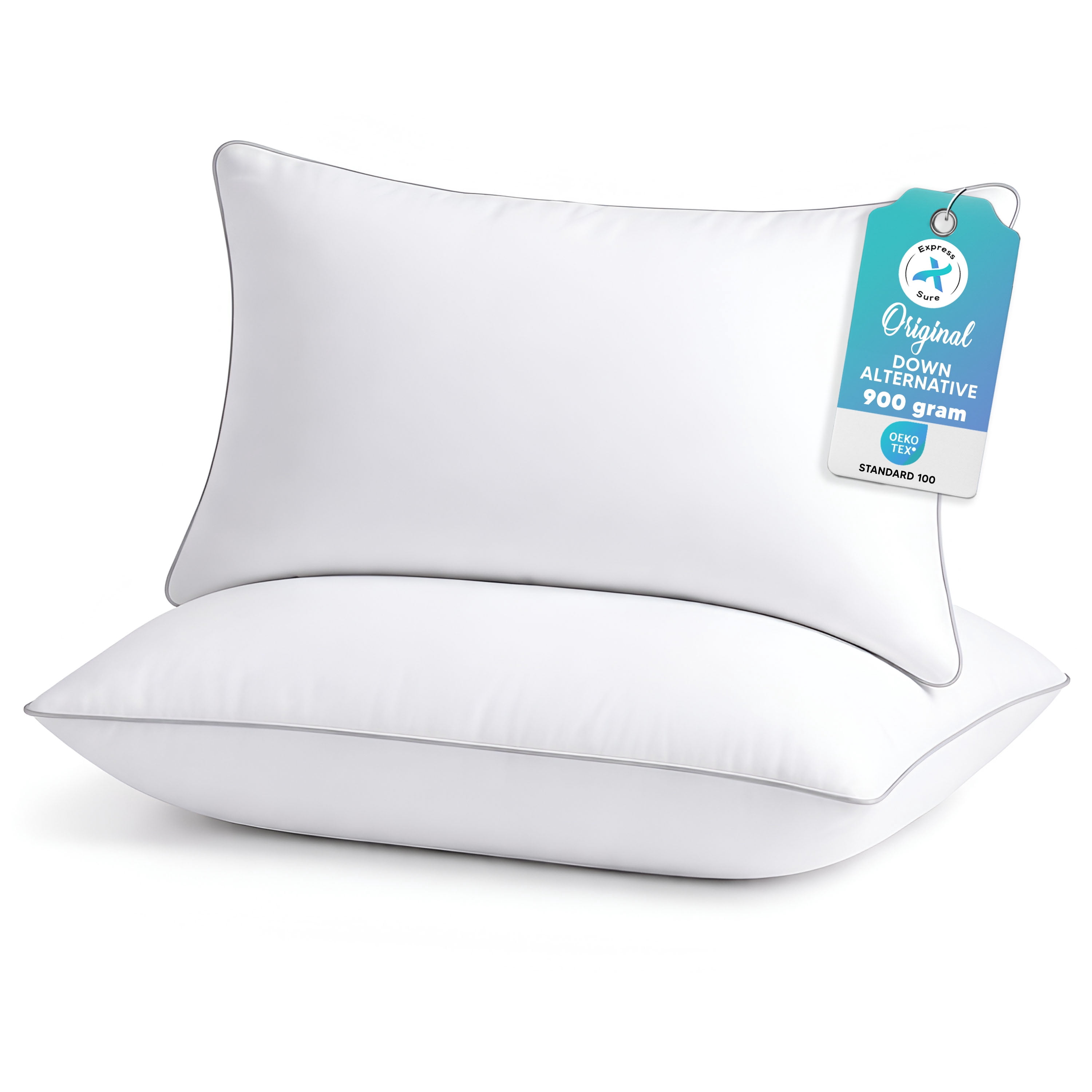 Express USA Supplies 2-Pack Standard Bed Pillows – Soft, Breathable & Hypoallergenic for Better Sleep