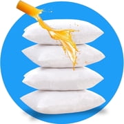 Set of 4 Standard/Queen Waterproof Pillow Protectors - Temperature Balancing, Allergist Recommended - Premium Breathable, Zippered Protectors (White)