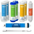 thumbnail image 1 of Express Water 1 Year Ultraviolet Reverse Osmosis System Replacement Filter Set 9 Filters with 100 GPD RO Membrane 10 inch Size Water Filters, 1 of 9