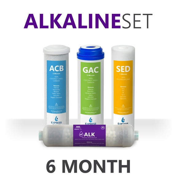 Express Water 6-Months Reverse Osmosis Replacement Filter Kit 5 Total Water Filters With 100 GPD membrane