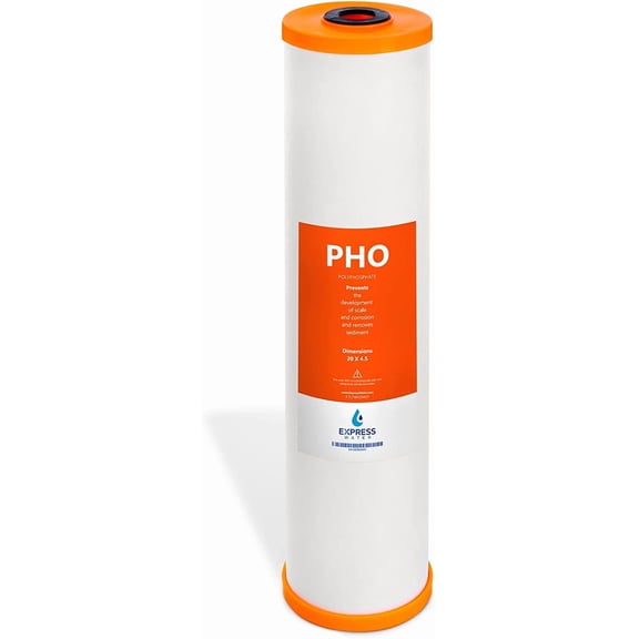 Express Water Polyphosphate Anti-Scale Whole House Replacement Filter, 4.5" x 20", PHO High Capacity