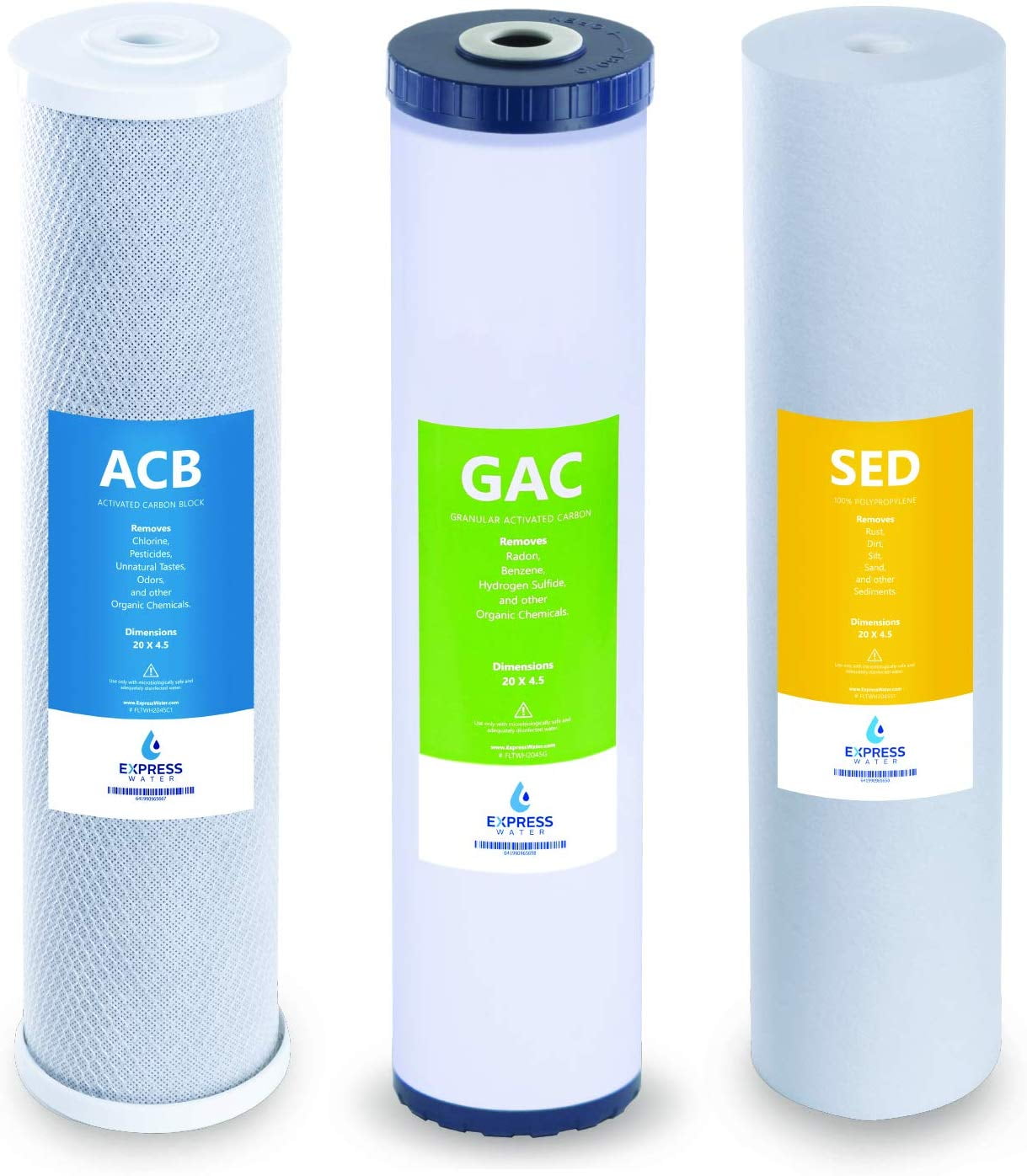 High Capacity Whole House Water Filter Set with Carbon Block