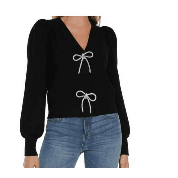 Express Women's Bow Cardigan Black XL