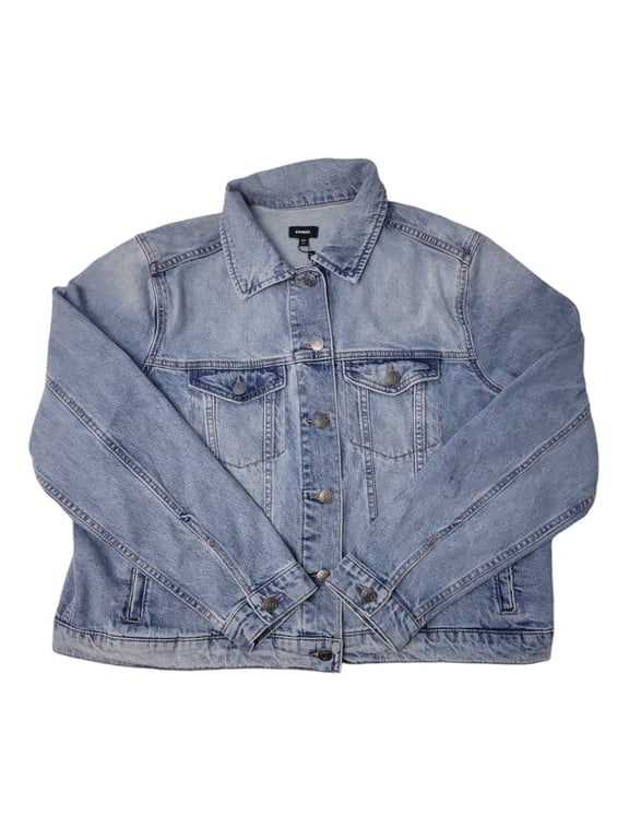 Women's Classic Fit Denim Jacket (Medium Wash, XXL)