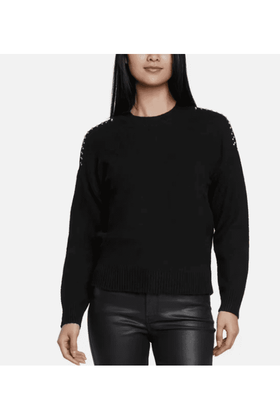 Women's Embellished Sweater Size Small Black