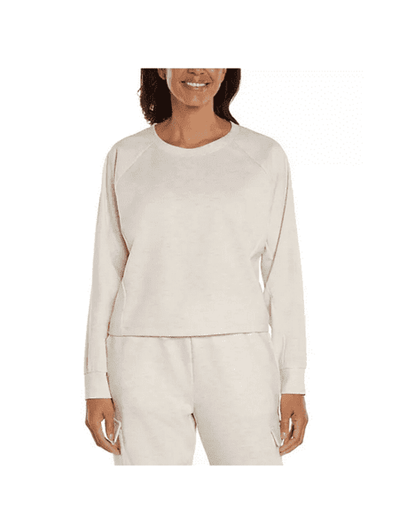 Women's Long Sleeve Pullover Top Cream X-Small