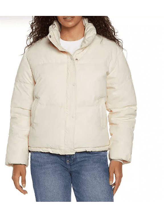 Women's Puffer Jacket (Ivory, XL)