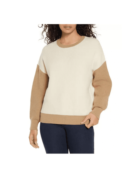 Women's Small Eggnog/Pecan Relaxed Sweater