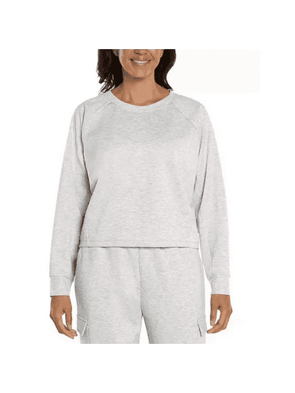 Women's X-Large Light Heather Gray Long Sleeve Pullover