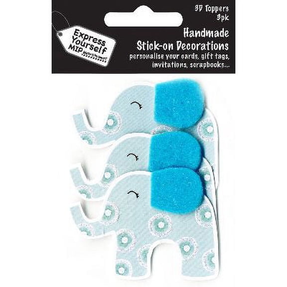 Express Yourself MIP 3D Stickers-Blue Elephant