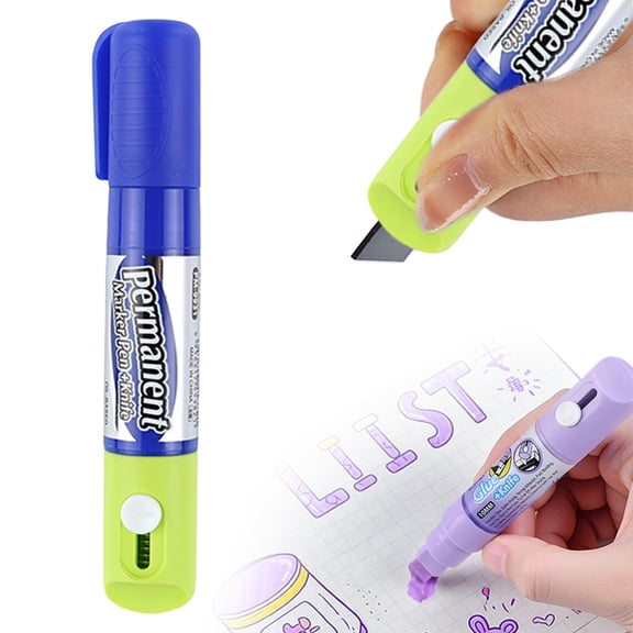 Express correction fluid,thermal sensitive and traceless,removing private handwriting,applying and eliminating quick drying glue,water pen,blue 14 * 2cm
