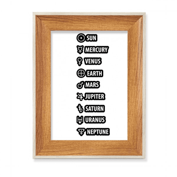Expression Star Sun System Desktop Wooden Photo Frame Display Picture Art Painting Multiple Sets