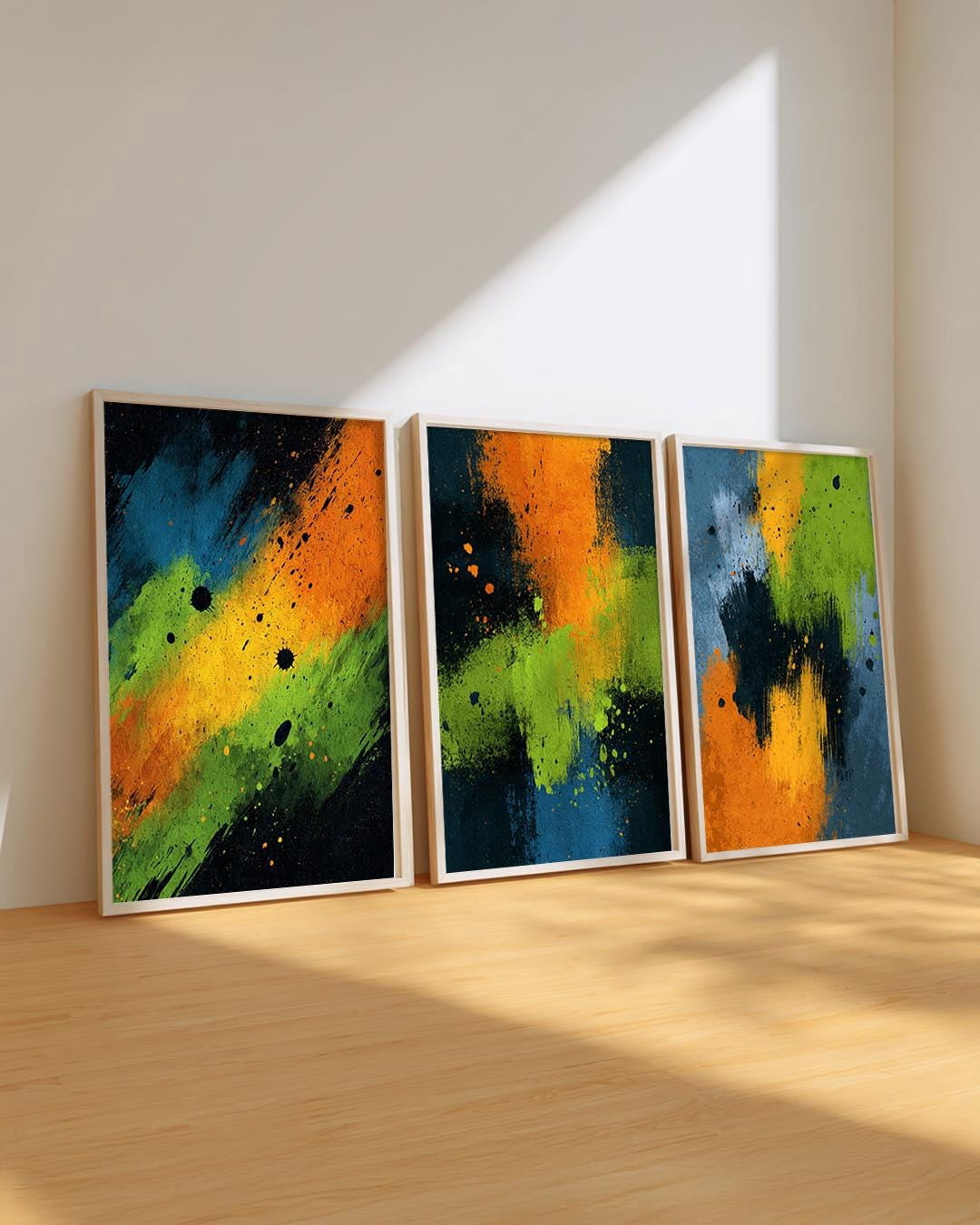Expressionist Color Splash Poster, Set 3, Poster Only - Walmart.com