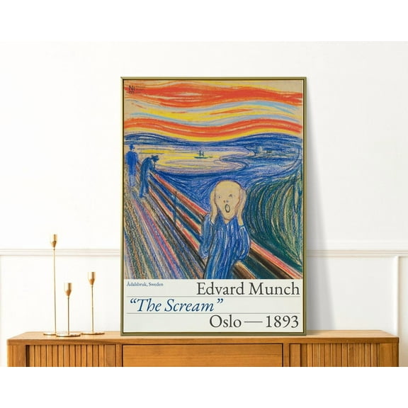 Expressionist Scream Famous Iconic Wall Art Unframed Paper Print