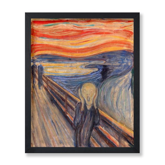 Expressionist Scream Inspired Wall Art Decor Unframed Paper Print