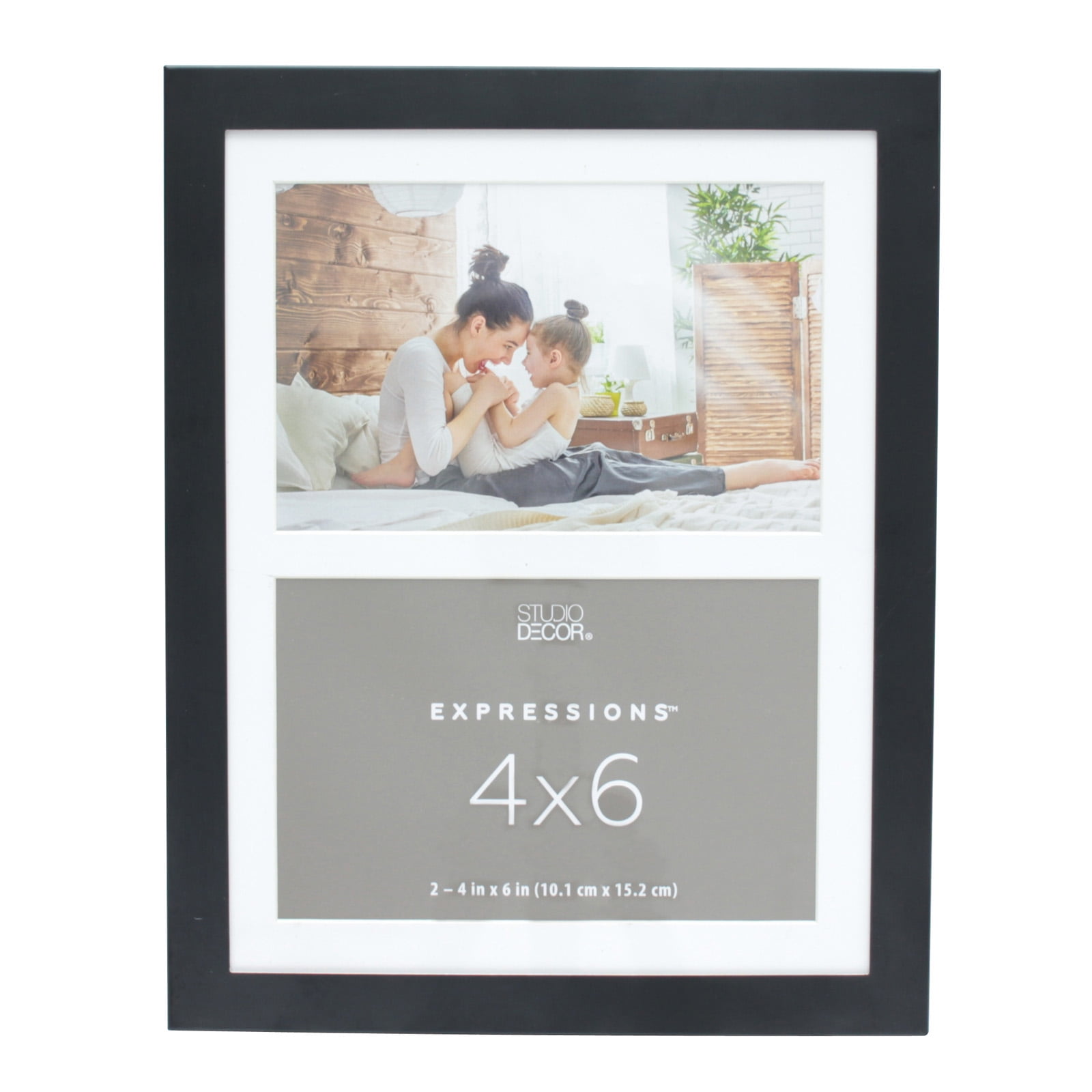 Classic Black Aluminum and Glass Collage Frame for 4" x 6" Photos