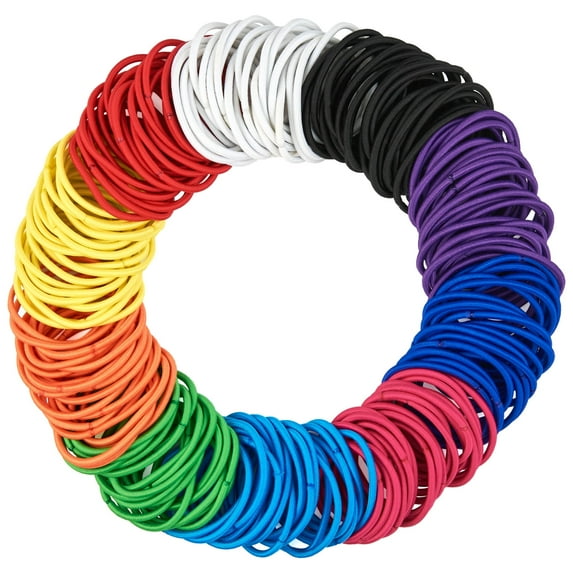 Expressions 216 Piece Hair Elastics BRIGHT COLORS Value Pack Clasp-Free