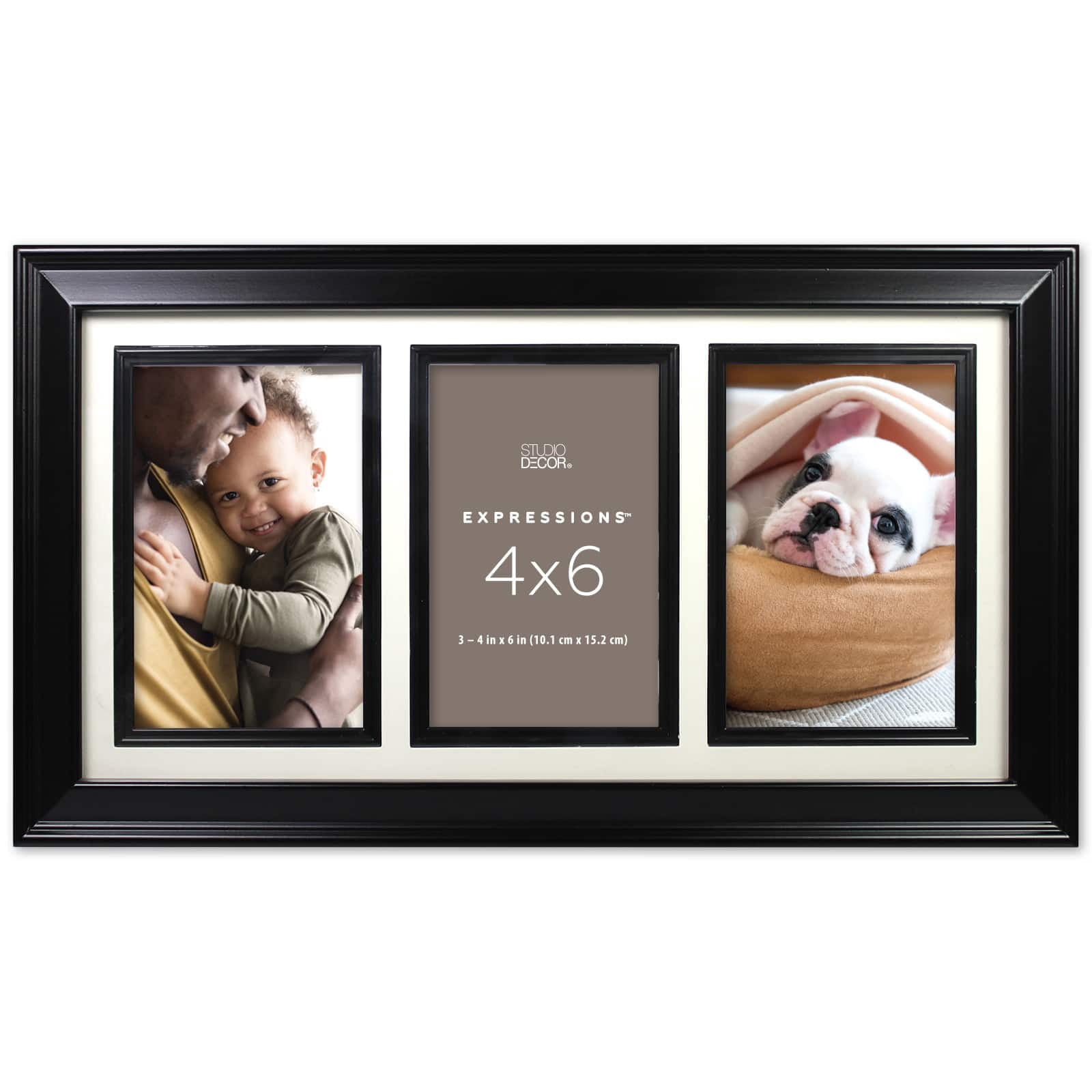 Studio Decor Expressions 3 Opening 4" x 6" Collage Frame