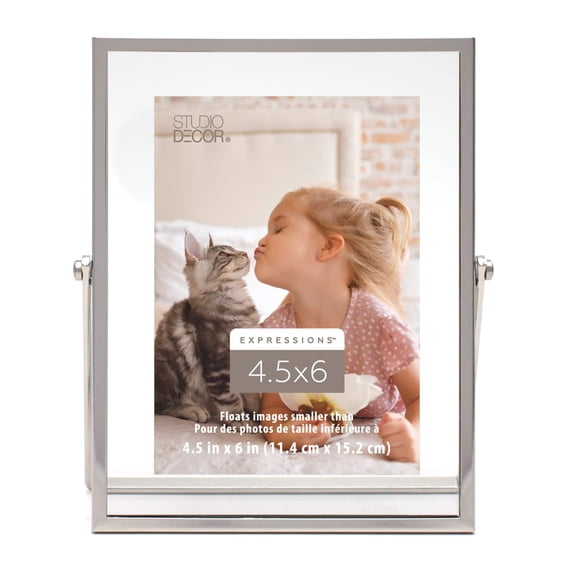 Studio Decor Expressions Silver Metal Tabletop Float Frame