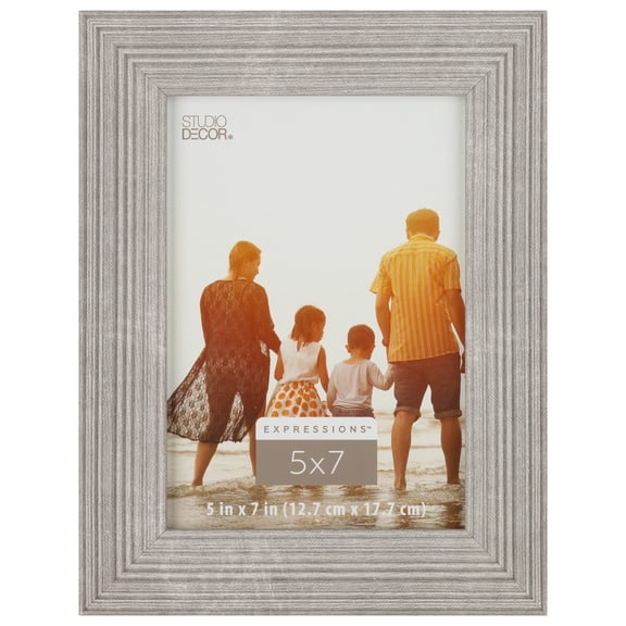 Studio Decor Expressions 5" x 7" Gray Ribbed Frame
